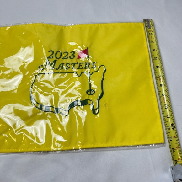 NWT! 2023 Masters Yellow Golf Flag - Picture 2 of 5